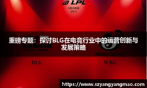 重磅专题：探讨BLG在电竞行业中的运营创新与发展策略